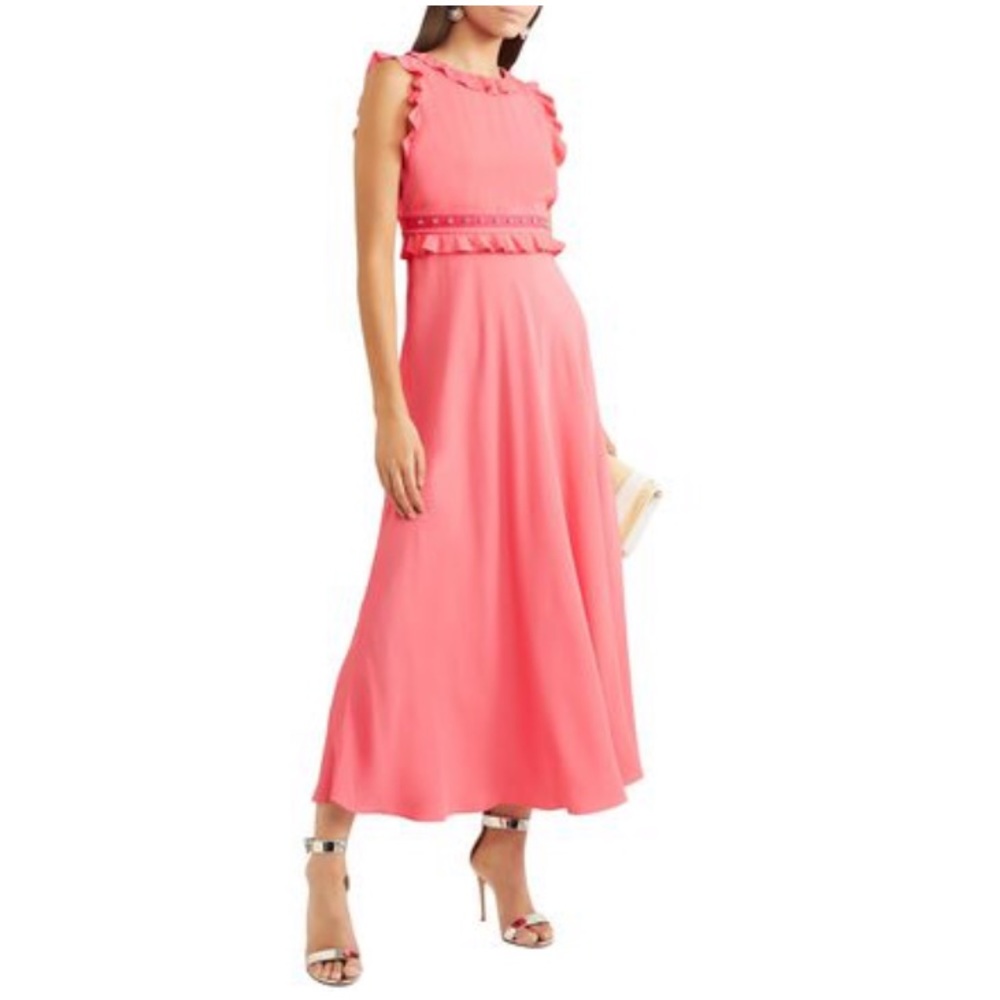 Red Valentino pink crepe studded dress